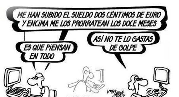 Entras, pones un chiste de Forges y sales